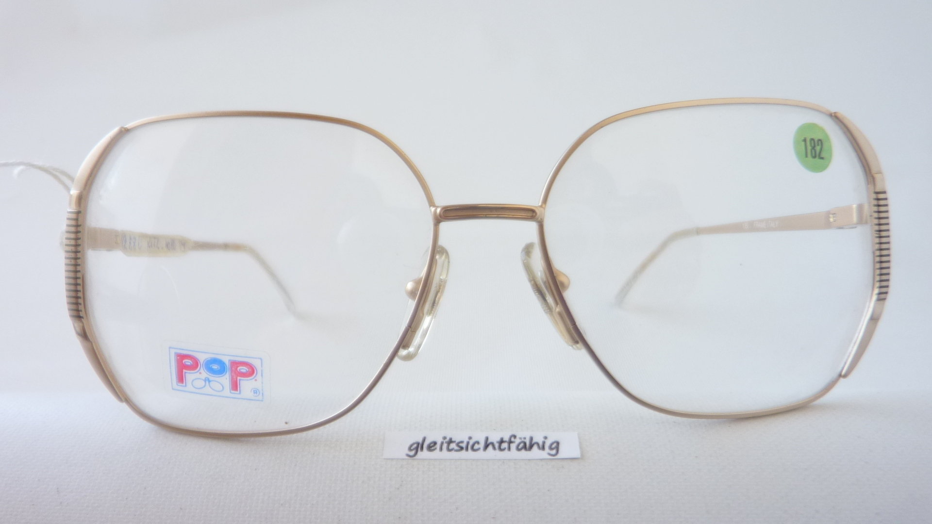 Vintagefassung Damenbrillen Hippie Brille goldfarben 70er