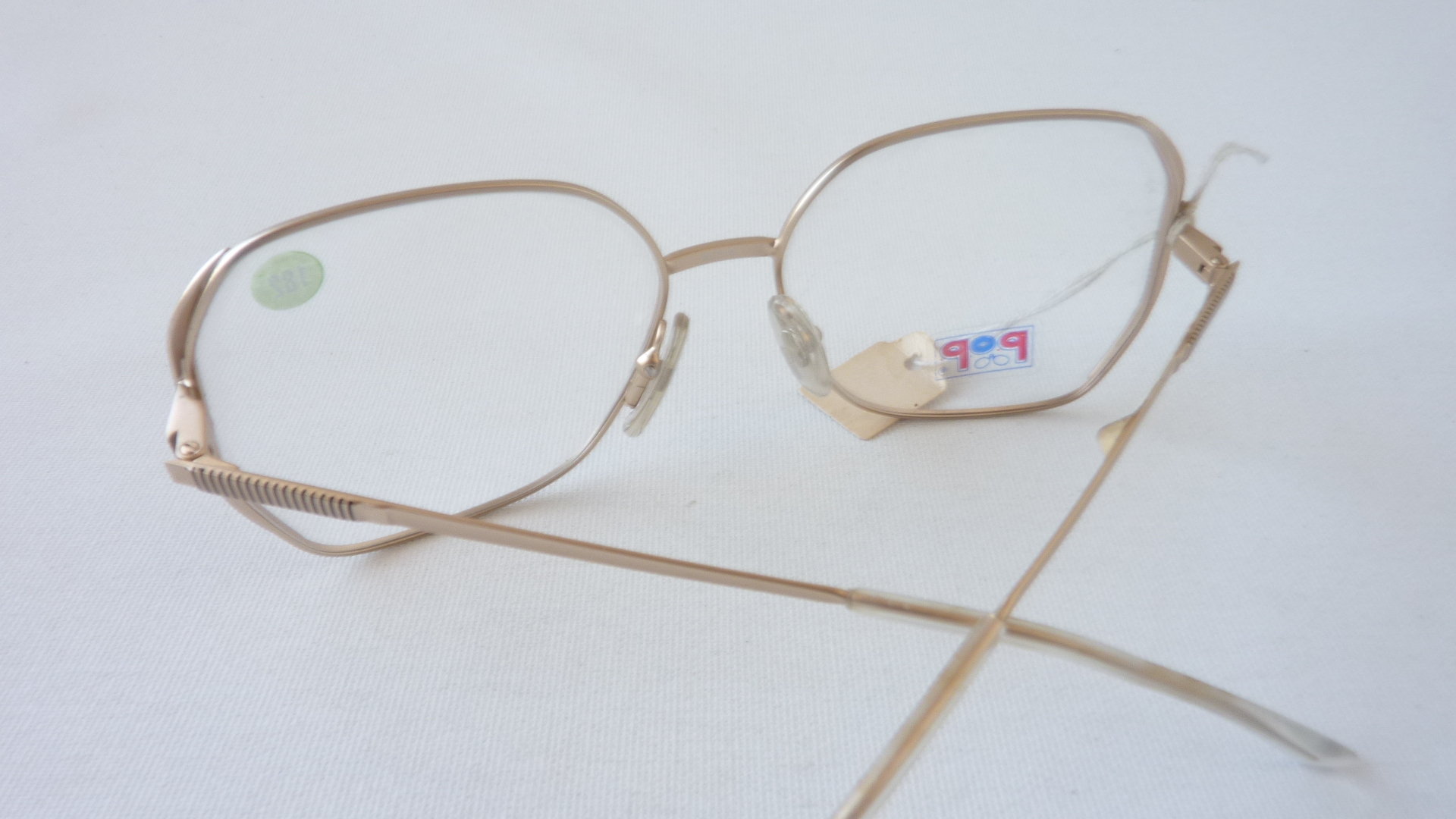 Vintagefassung Damenbrillen Hippie Brille goldfarben 70er