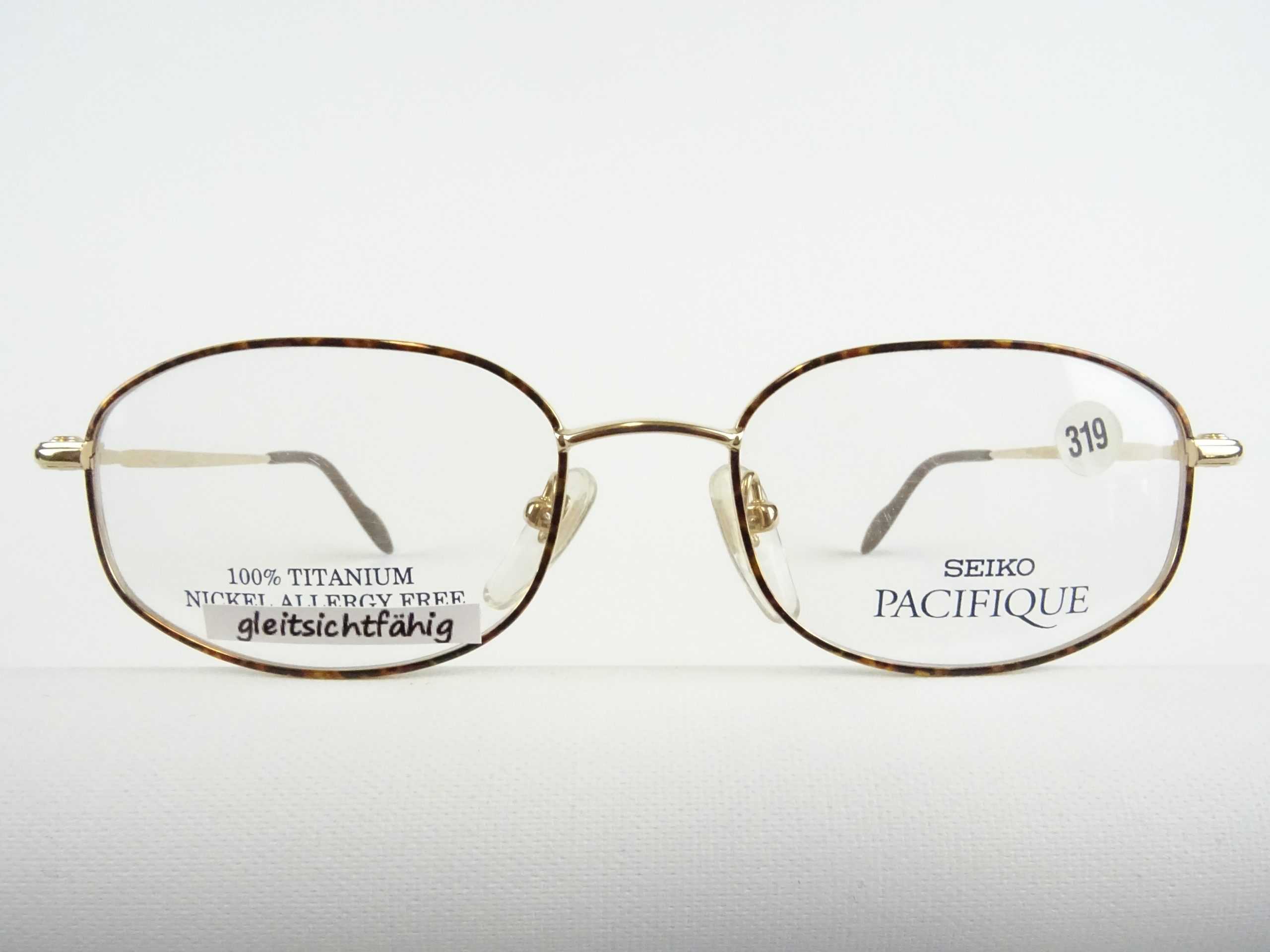 Klassische Titanbrille leicht und nickelfrei Marke SEIKO braun-goldfarbene  Herrenbrille Titanfassungen Brille Gr. M – Vintage Brillen Welt