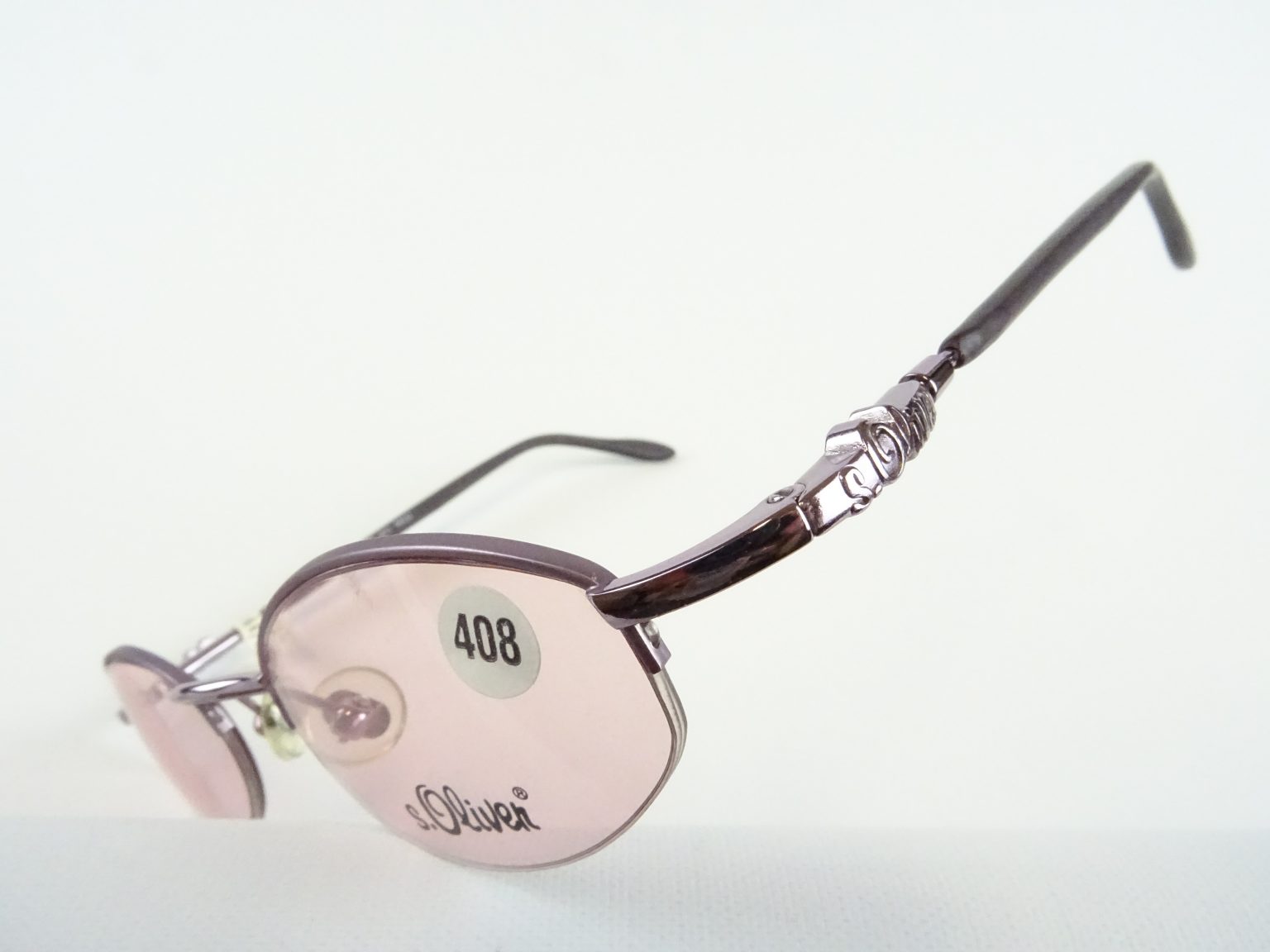 S. OLIVER halbrandlose Metall Brillenfassung rosa-lilafarben mit