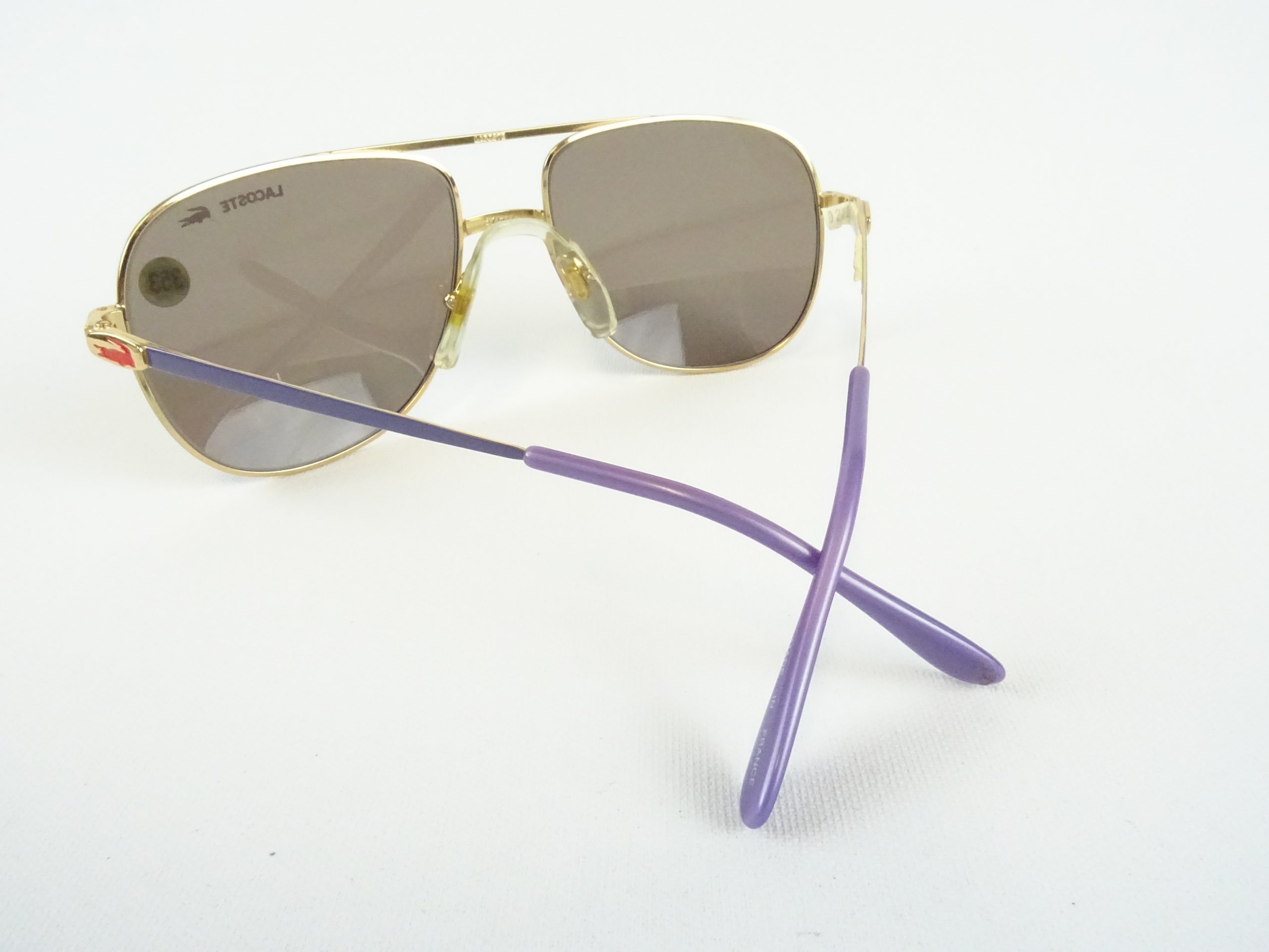 Sonnenbrille Pilotenbrille 400 UV Metallgestell golden verspiegelt lila getönt