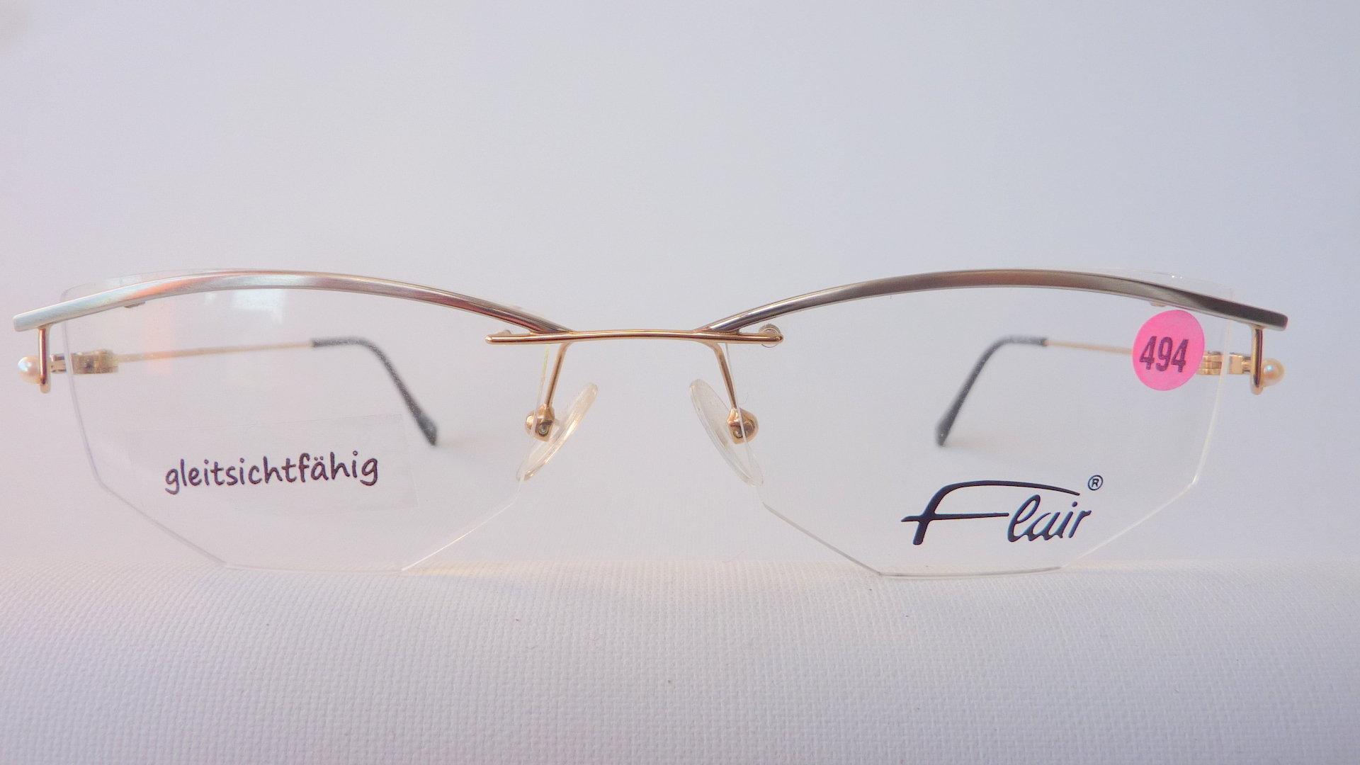 Flair 106 Metallfassung Damenbrille Ohne Unterrand Bicolor Elegante Luxusbrillen Schmuckbrille Perlen Gr M Vintage Brillen Welt