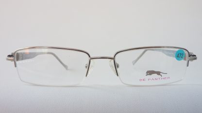 De Panther extraleichte Herrenbrille silber grau mit schmaler