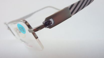 De Panther extraleichte Herrenbrille im Materialmix silber grau mit