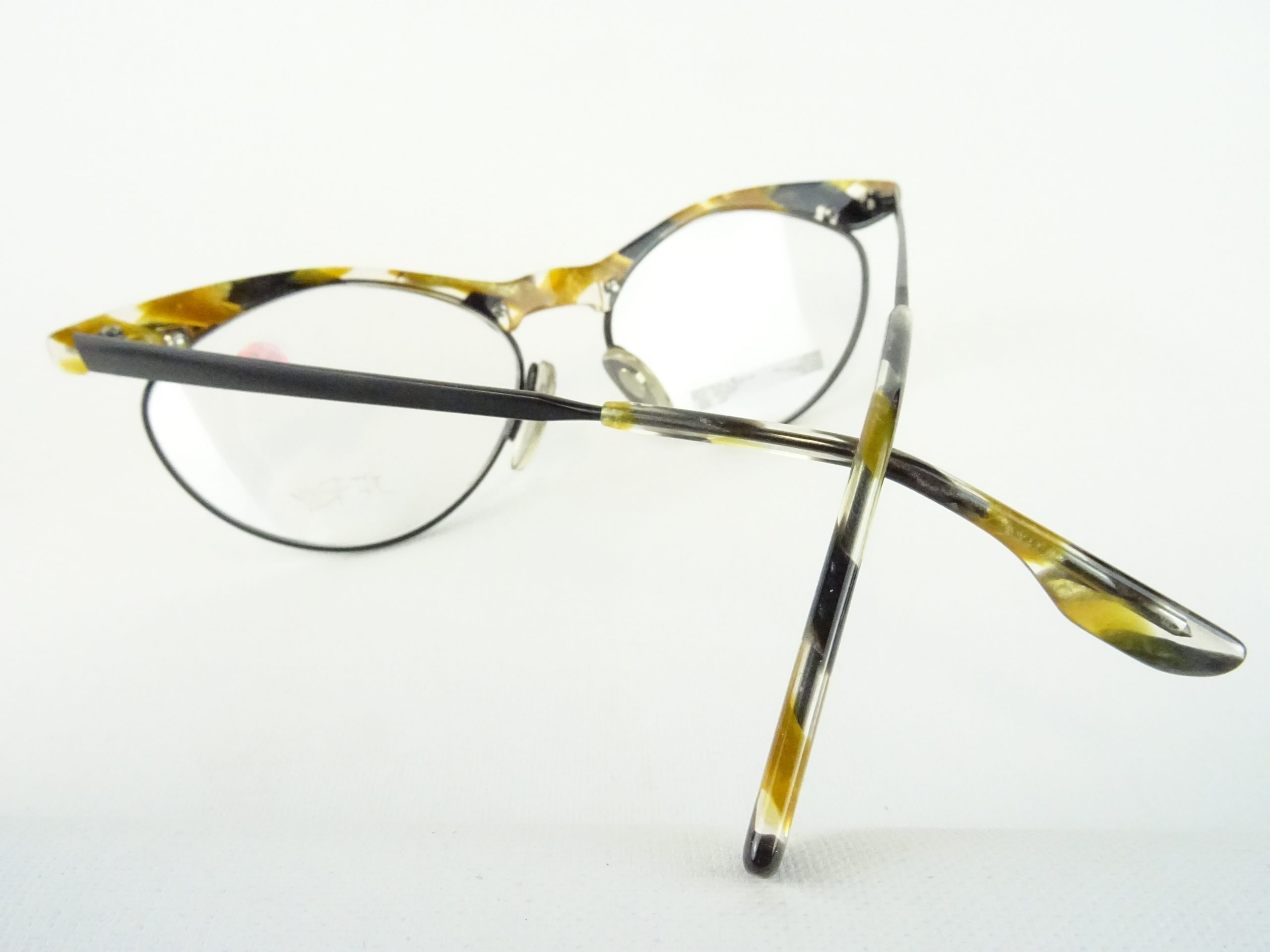 IB-iP Damen Retro Katzenaugen Brille - Schwarz Leopard Kunststoff Modebrille