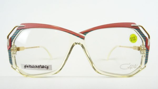 Vintage Cazal 368 Mehrfarbig Transparent Gold oval Brille Brillengestell NOS 