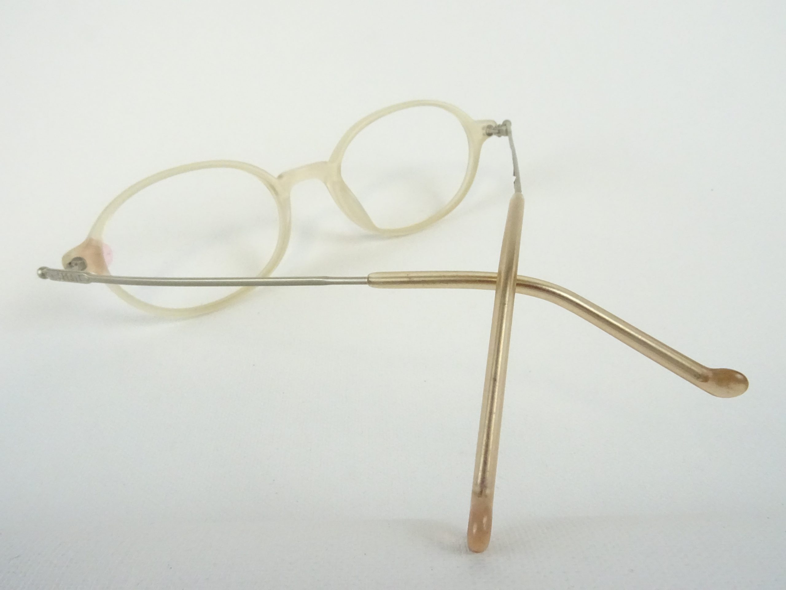 Lunettes Vintage Jean De Paris 4021 Fait Main France - Monture Transparente Ovale Neuve