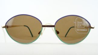 Kinder-Sonnenbrillen mint-lila Sonnenbrille für Kids Schlaufensteg Metallgestell farbig 100% UV Schutz Markenfassung Eschenbach Gr. K