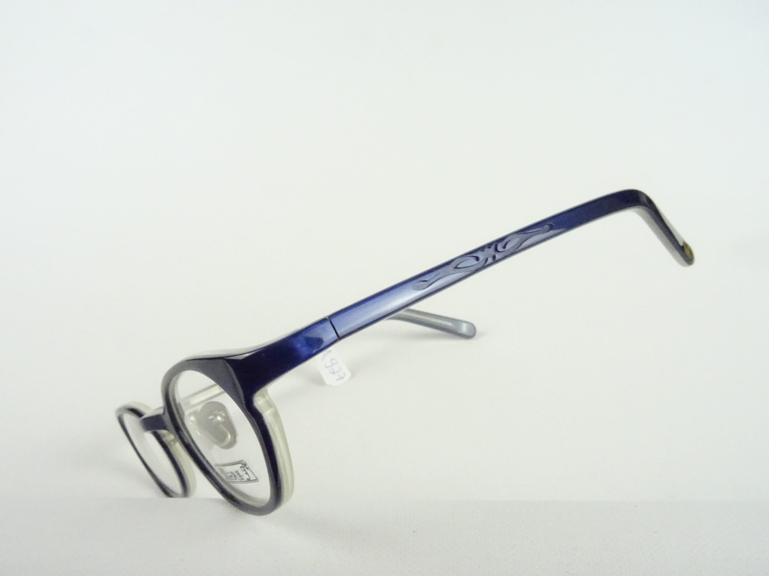 Blaue Brille kleine Brillenfassung Damen Kunststoff mit Nasenstegen schmales Gesicht SELTEN