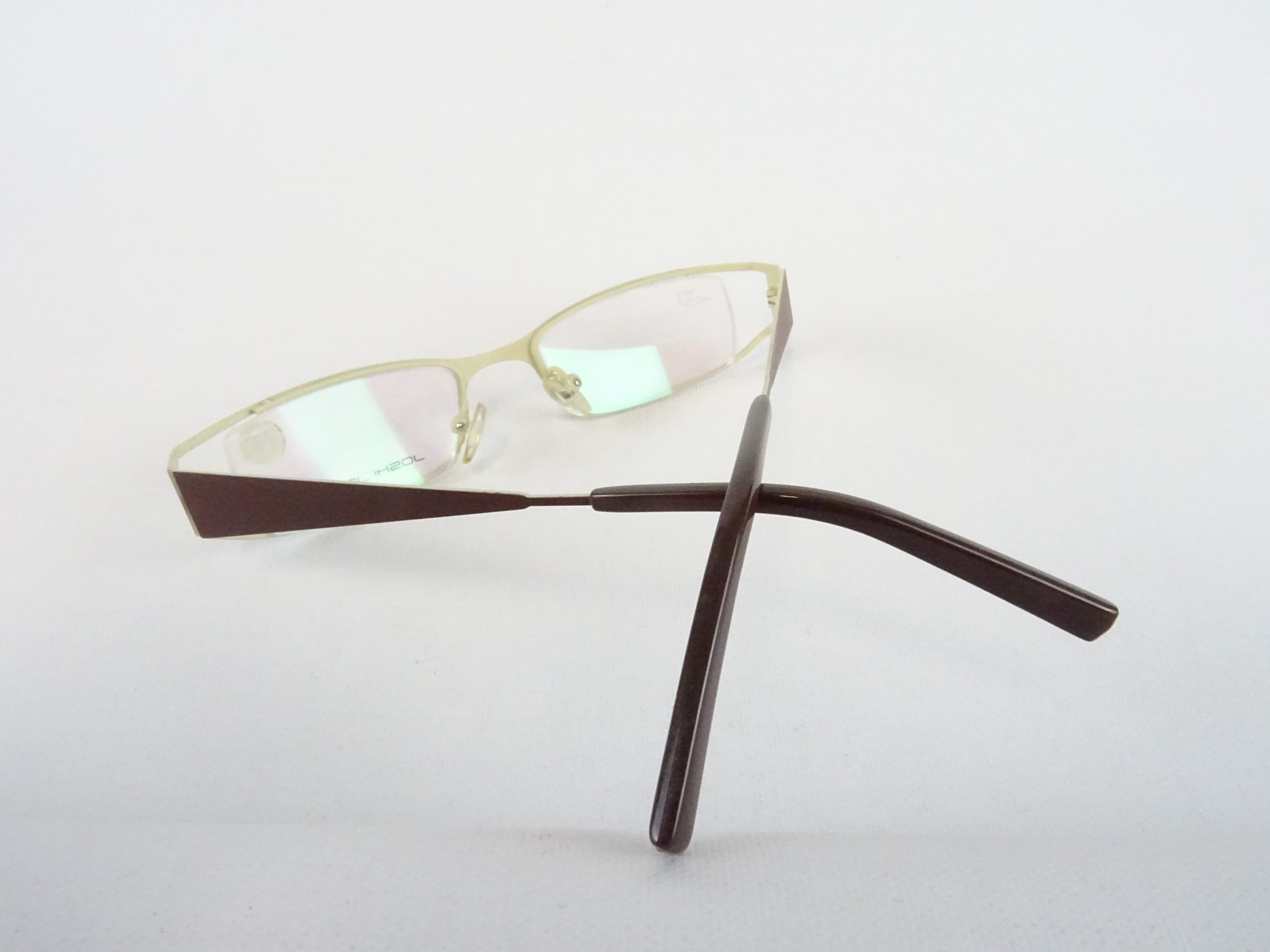 Preiswerte Damenbrillen Brillengestell Metallfassung schmale Glasform für kleine Gesichter J