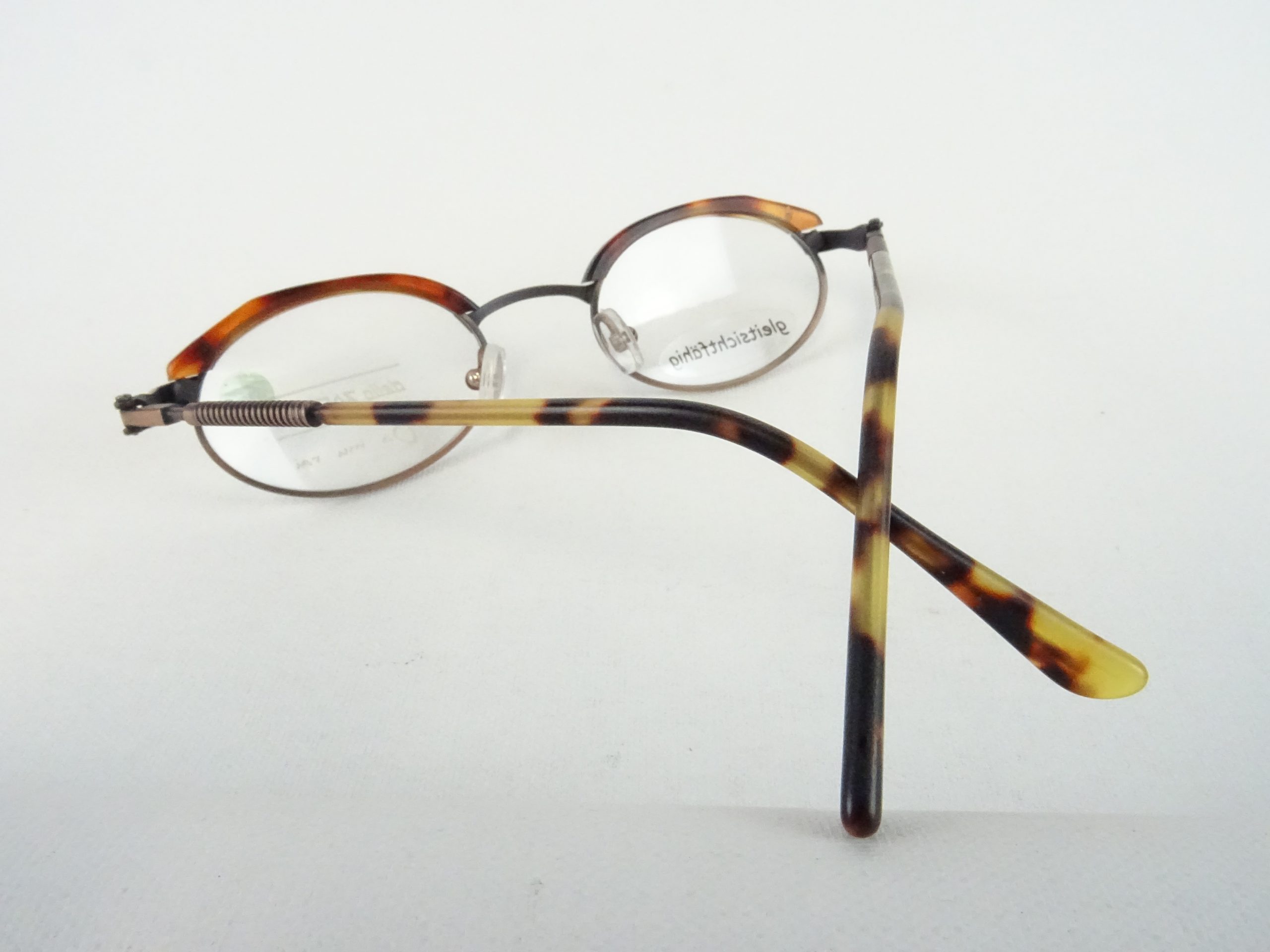 Preiswerte Brillen kleine ovale Form Brillenfassung Metall/Kunststoff kupferbraun für kleine