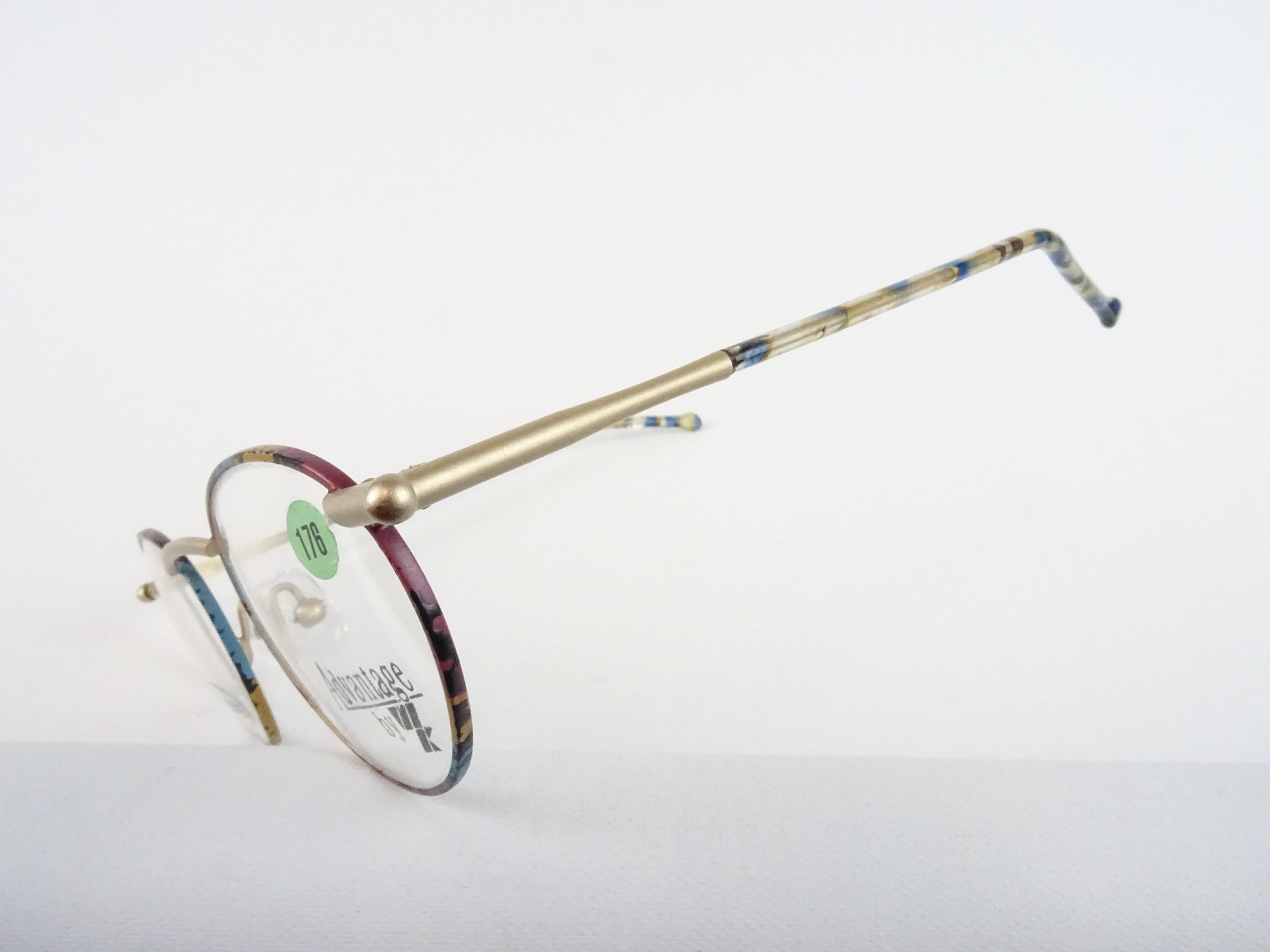 JRLLFD Brillenfassung Quadratisch - Doppelfarbige Metallfassung Damen/Herren