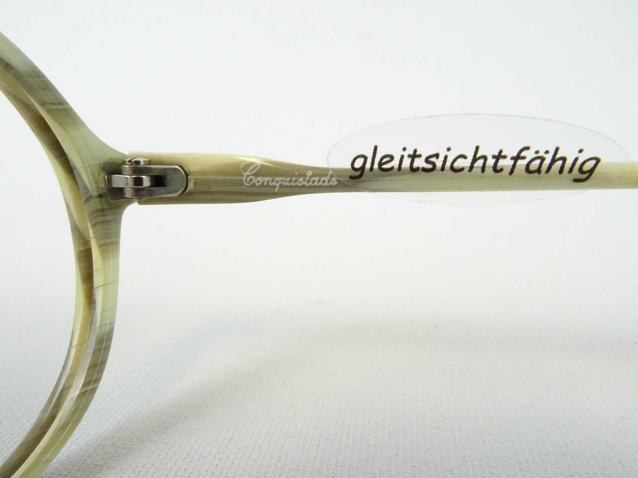Lunettes Vintage Conquistador 132 - Demi-monture Bleu Et Or - NOS
