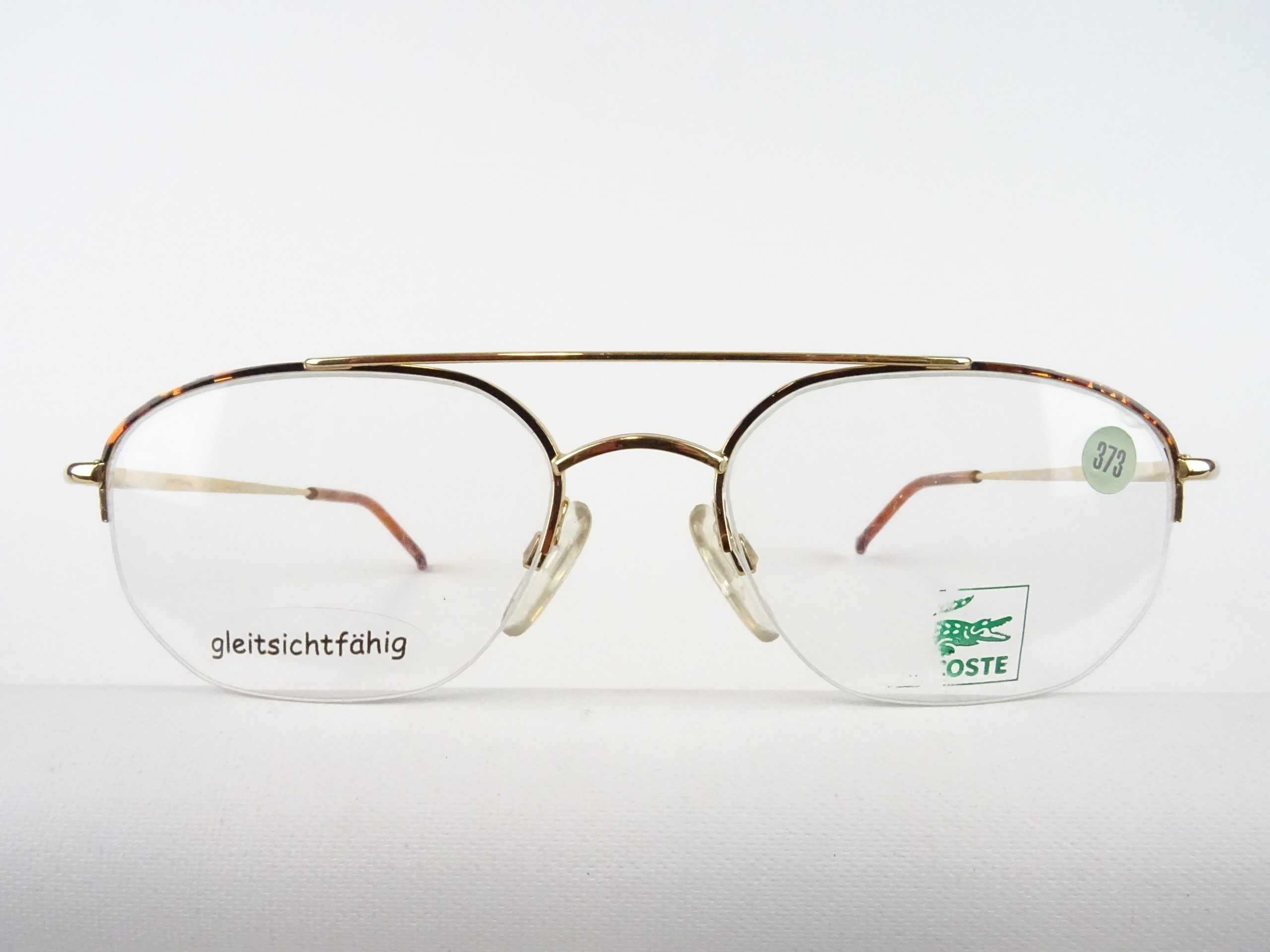 Designerbrille LACOSTE 7114 stabile Herrenbrillen braun-gold klassische ...